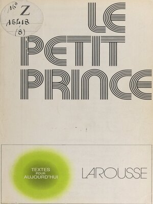 cover image of Le petit prince de Saint-Exupéry